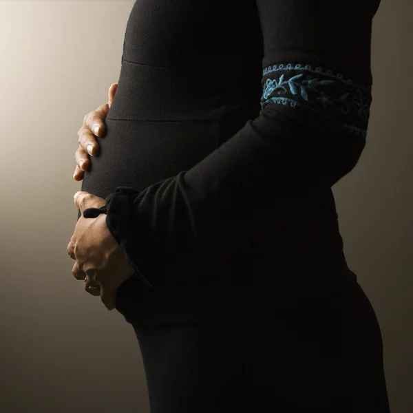 Torso of Pregnant Woman. Isolated — Stock Photo, Image