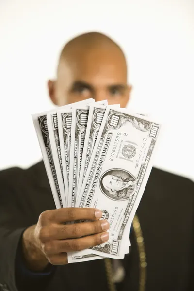Uomo con i soldi. — Foto Stock