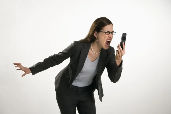 Vrouw op mobiele telefoon. — Stockfoto