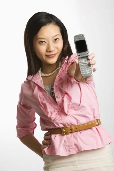 Mujer en el teléfono celular . —  Fotos de Stock