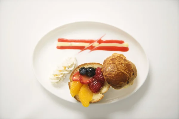 stock image Fruit brioche.