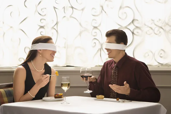 Couple on blind date. — Stock Photo, Image