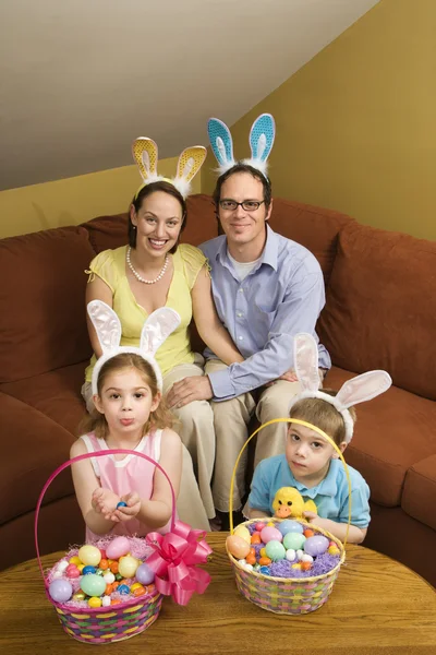 Family at Easter. — Stock Photo, Image