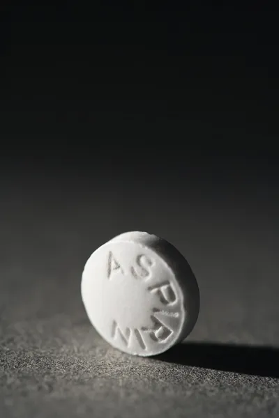 Píldora de aspirina blanca — Foto de Stock