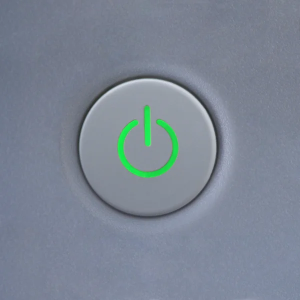 Power button on computer. — Stock Photo, Image