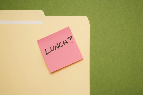 Lunch sticky note. — Stock Photo, Image