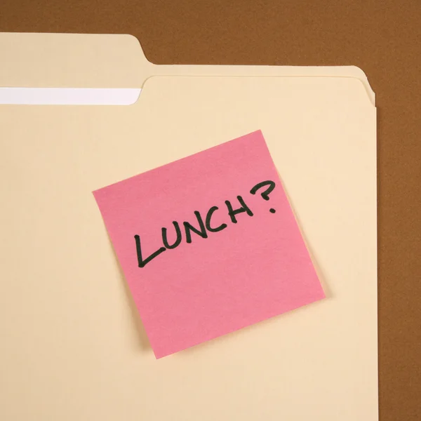 Stock image Lunch sticky note.