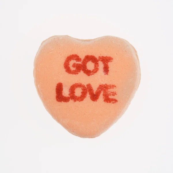 Corazón de caramelo en blanco . — Foto de Stock