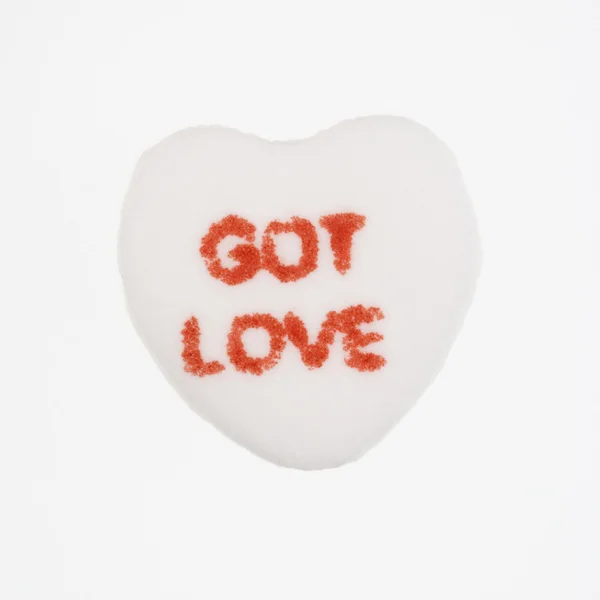 Candy heart on white. — Stock Photo, Image