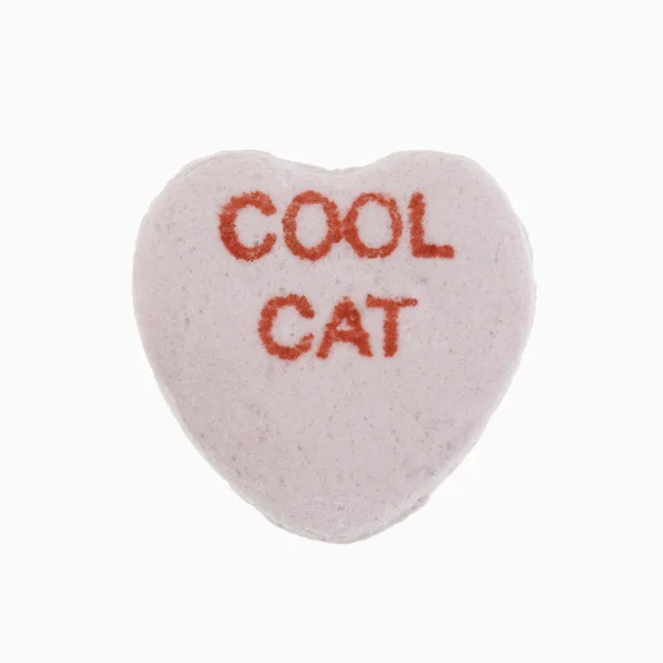 Candy heart on white. — Stock Photo, Image