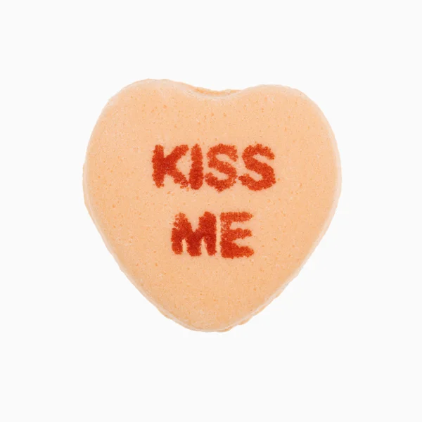 Candy heart on white. — Stock Photo, Image