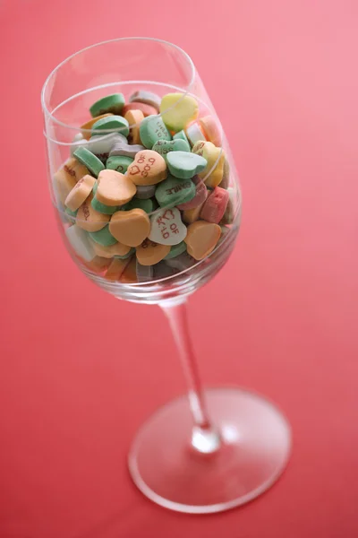Coeurs de bonbons en verre . — Photo