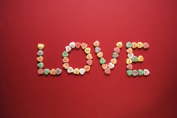 사랑을 사탕 맞춤법. — 스톡 사진