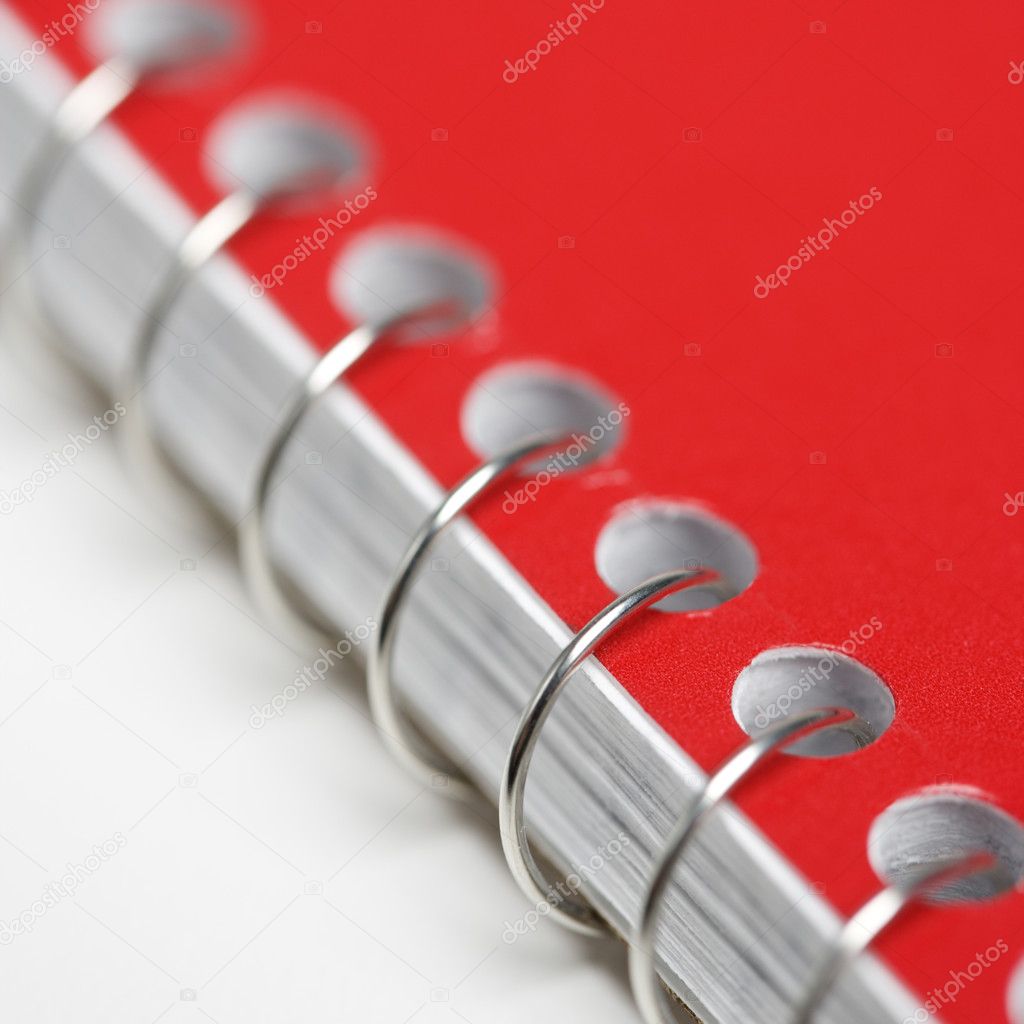 Spiral bound notebook.