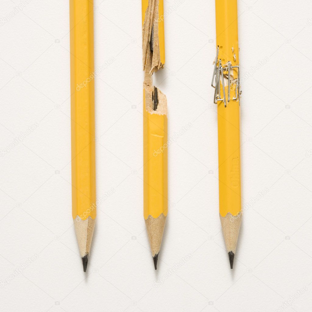 Three pencils.
