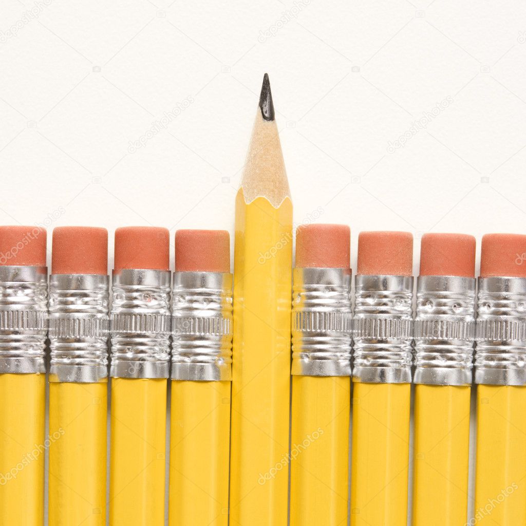 Row of pencils.
