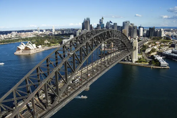 Аэросъемка моста через Сидней-Харбор — стоковое фото