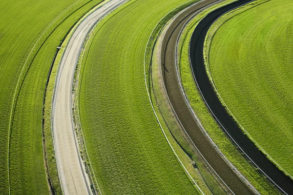 Vista aérea da Cropland — Fotografia de Stock