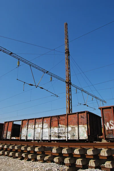 Výstřední vozy, železnice — Stock fotografie
