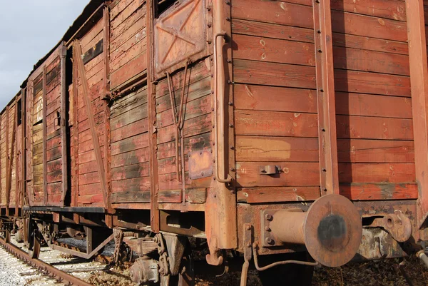 stock image Old freight railway wagon