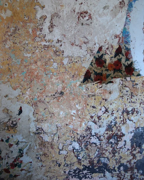 Nieczysty ścianie ze starych powłok — Zdjęcie stockowe