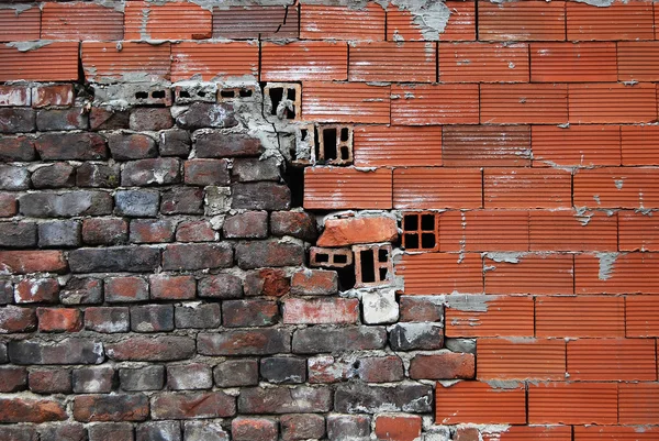 Mur de briques mixtes — Photo