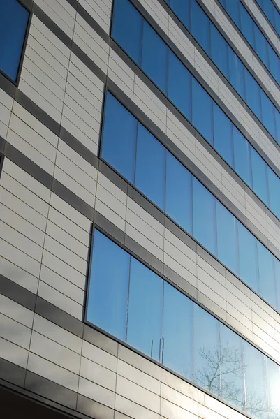 Parede de edifício de escritório close-up, vertical — Fotografia de Stock