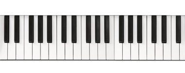 Piano keyboard close-up