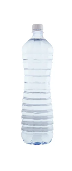 Stock image of purified water bottle over white background