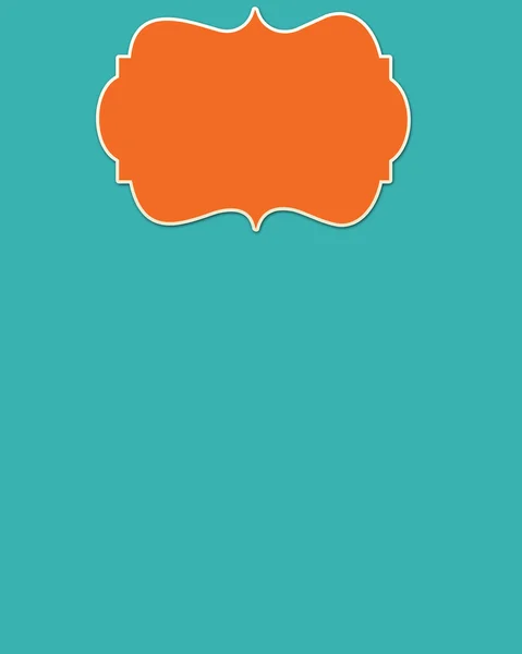 Blauer Hintergrund & orangefarbener Kopf — Stockfoto