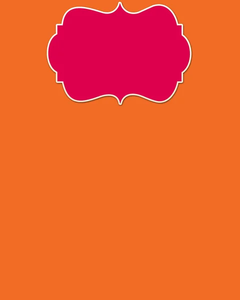 Oranžové pozadí & růžové hlavička — Stock fotografie