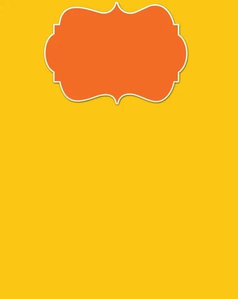 Žluté pozadí & oranžovou hlavičku — Stock fotografie
