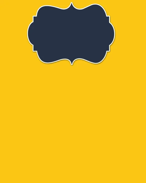 黄色の背景 & ネイビー ブルー ヘッダー — ストック写真