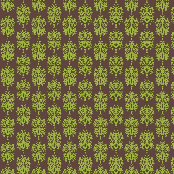 Brown & lime damast papper — Stockfoto