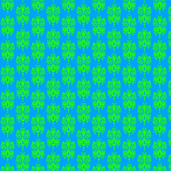 Papel de damasco azul y verde fluorescente —  Fotos de Stock