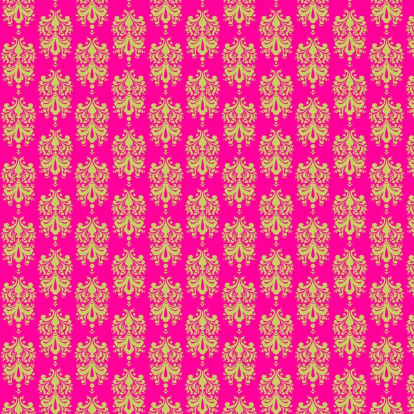 Hot Pink & Lime Damask Paper — Stock Photo, Image