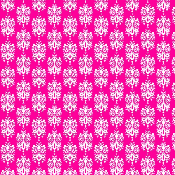 Papel de damasco rosa e branco quente — Fotografia de Stock