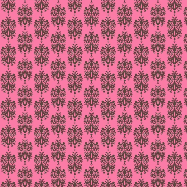 Papel de damasco rosa e marrom claro — Fotografia de Stock