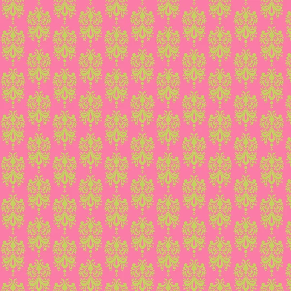 Light Pink & Lime Damask Paper — Stock Photo, Image