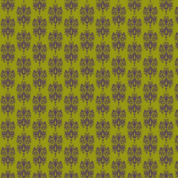 Papel de damasco verde azeitona e roxo — Fotografia de Stock