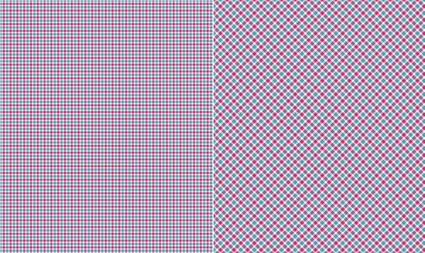 Blå rosa & vit rutigt papper set — Stockfoto