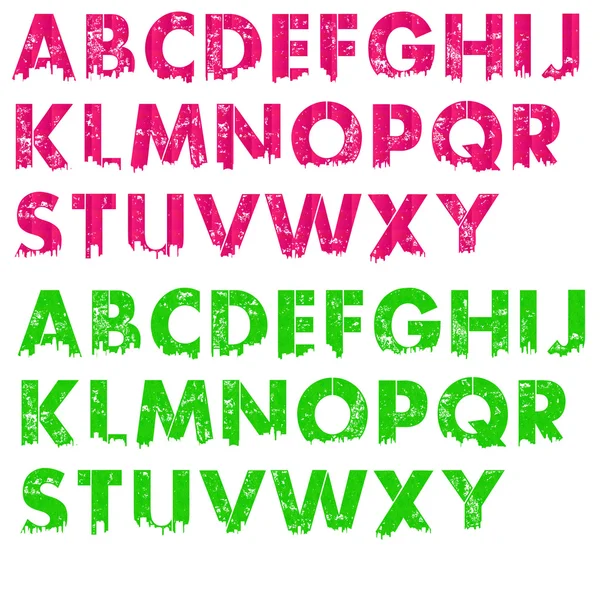 Pink & Lime City Alphabet Letters — Stock Photo, Image