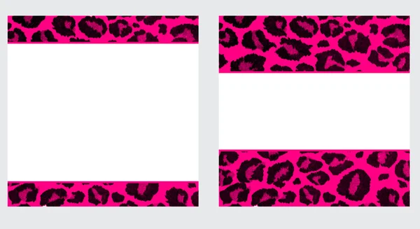 Set di carta leopardata rosa caldo e bianco — Foto Stock