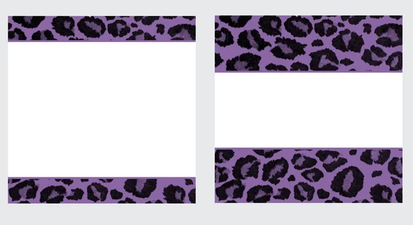 Set di carta leopardata viola e bianca — Foto Stock