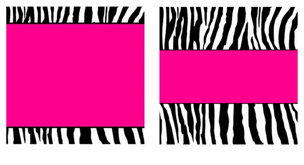 Heißes rosa Zebrapapier Set — Stockfoto