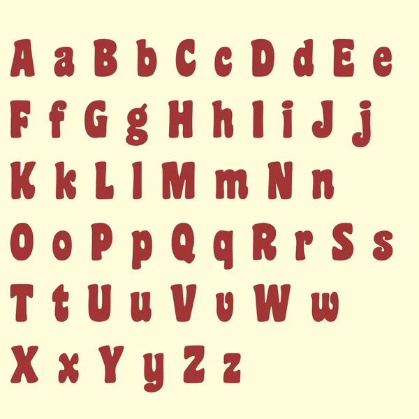 Litery alfabetu brązowy idealna czerwone serce — Zdjęcie stockowe