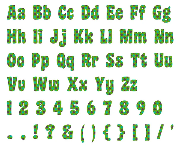 Polka Dot Letters & Números — Fotografia de Stock