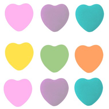 Conversation Heart Shapes Template clipart