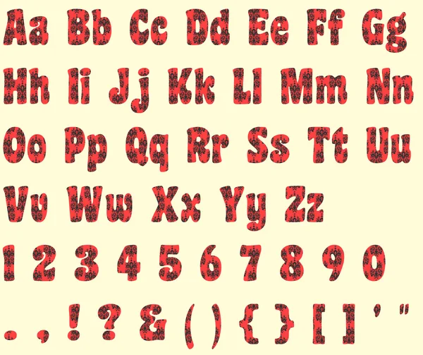 Şeftali ve donanma damasko alfabe seti — Stok fotoğraf