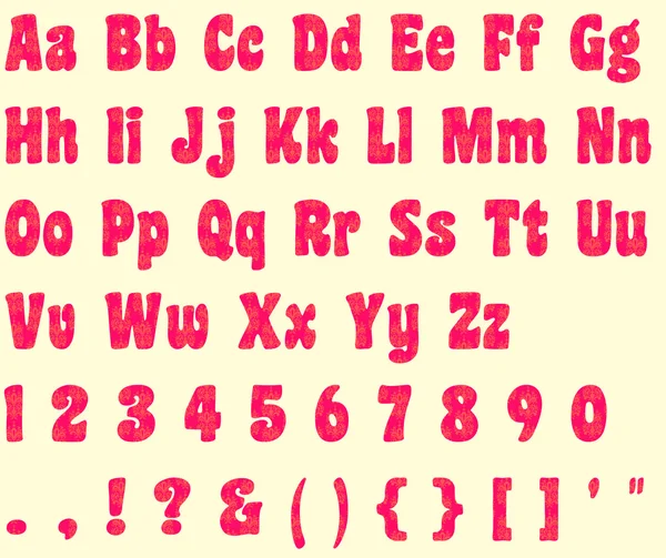 Roze & oranje damast alfabet Set — Stockfoto